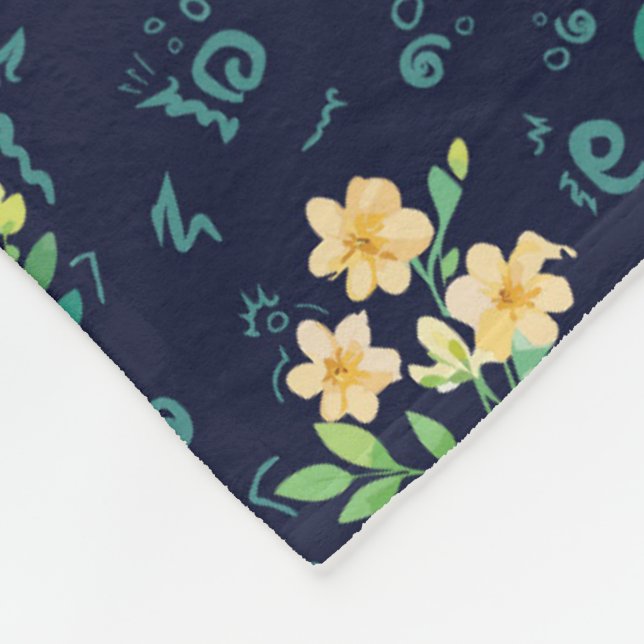 "Flores de Luna" Fleece Blanket (Corner)