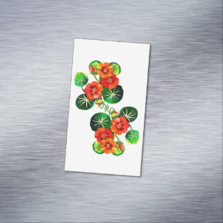 Flores do Brasil capuchinha collection, Magnetic Business Card