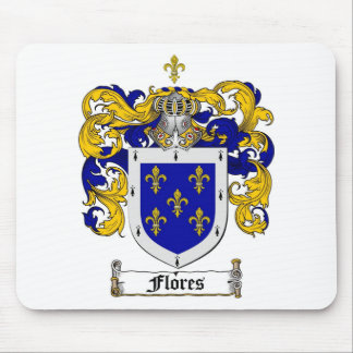 FLORES FAMILY CREST -  FLORES COAT OF ARMS MOUSE PAD