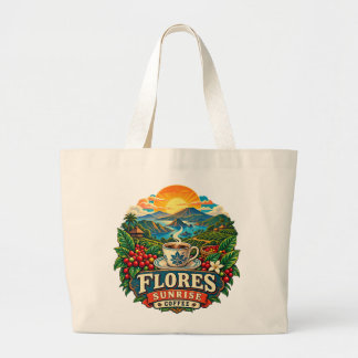 Flores Sunrise Coffee Vintage Indonesian Art Tote