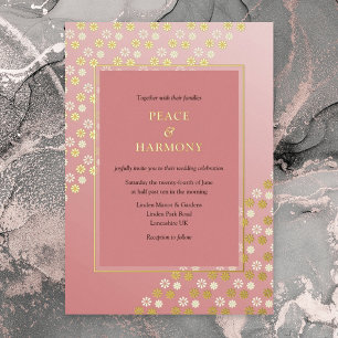 Florescent Dream Gold Floral Pink Wedding