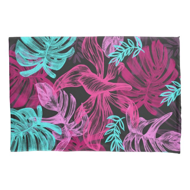 Florescent Palmini Leaves sweet Pillowcase (Front)