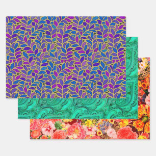 Floresta Bruxelles Flower Sampler Wrapping Paper Sheet