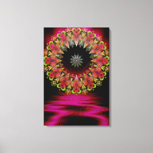 Floretiana Psychedelic Love Art  Wrapped Canvas