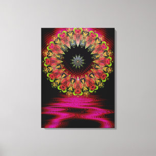 Floretiana Psychedelic Love Art  Wrapped Canvas