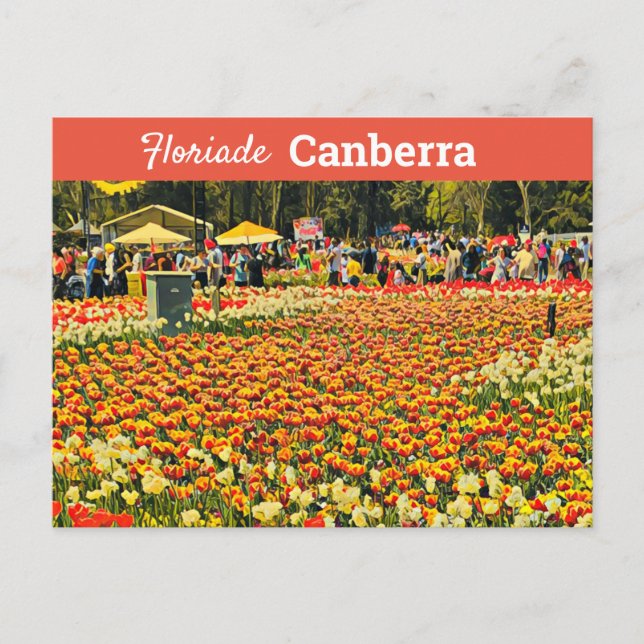Floriade Canberra Australia digital art travel Postcard (Front)