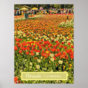 Floriade Canberra flower festival travel print