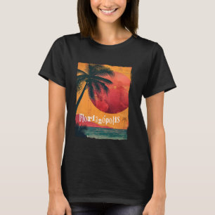 Florianopolis Brazil Retro Beach Sunset Vintage Pa T-Shirt