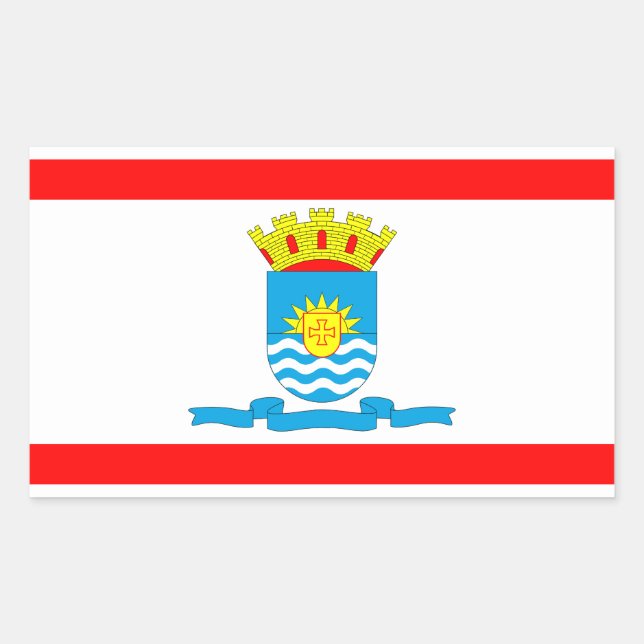 Florianópolis, Brazilian city flag Stickers (Front)