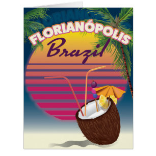 Florianópolis Brazilian travel poster
