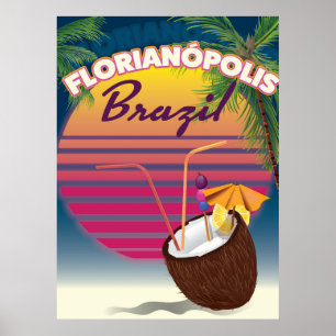 Florianópolis Brazilian travel poster