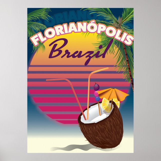 Florianópolis Brazilian travel poster (Front)