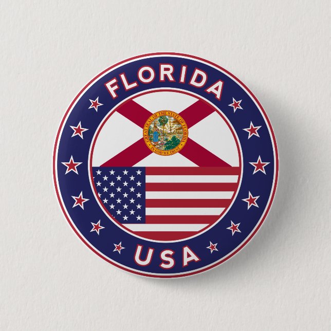 Florida 6 Cm Round Badge (Front)