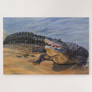 Florida Alligator. Face to face Jigsaw Puzzle