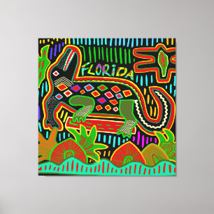 Florida Alligator - Hurrican Critters Canvas Print