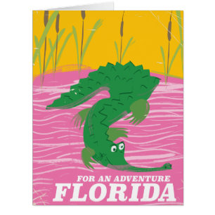 Florida Alligator vintage travel poster