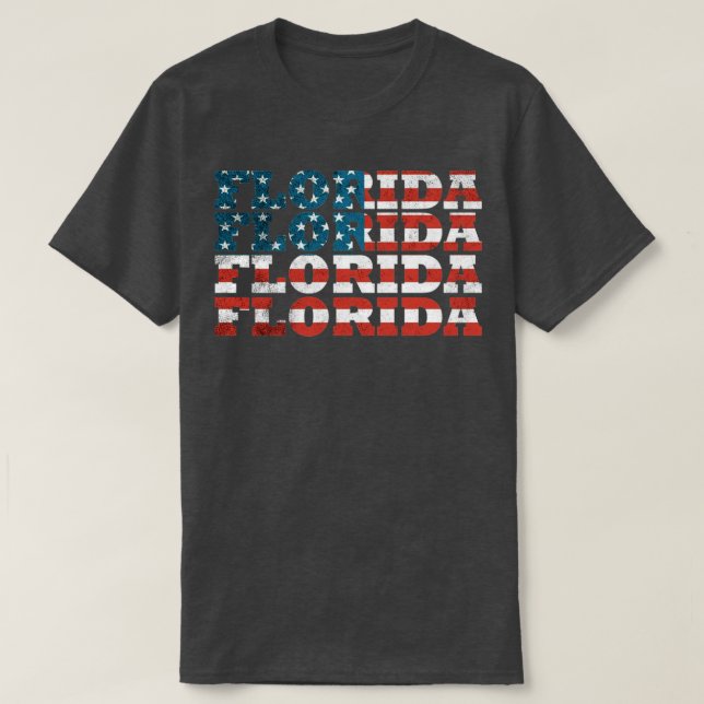 Florida American Flag T-Shirt (Design Front)