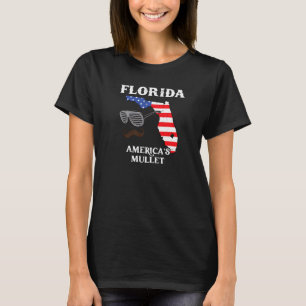 Florida America's Mullet Patriotic American Flag T-Shirt