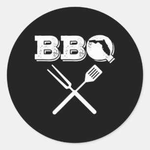 Florida Bbq Grilling Dad Rbecue Juicy Meat Smoke G Classic Round Sticker