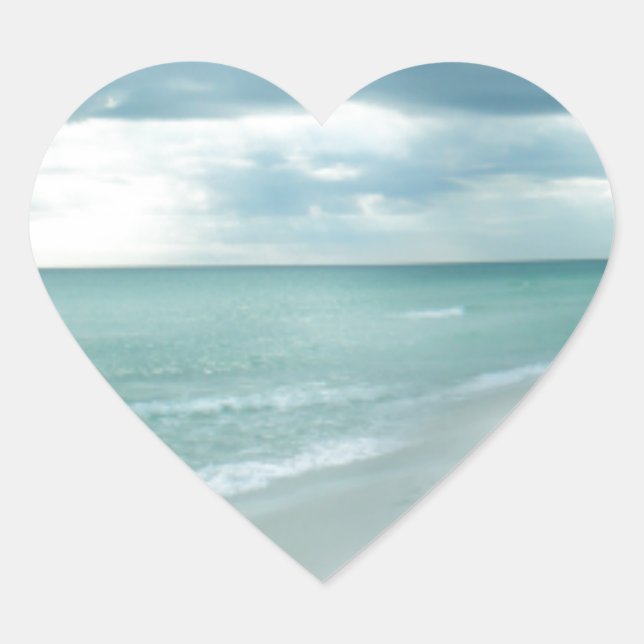 Florida Beach Heart Sticker (Front)