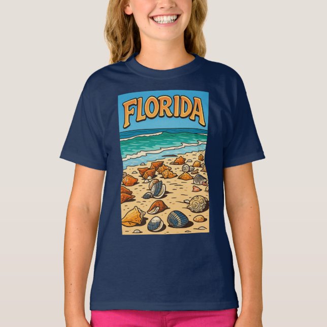 "Florida Beach"  Kids T-shirt (Front)
