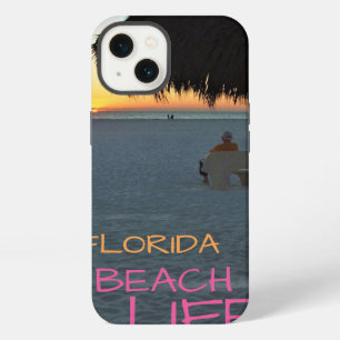 Florida Beach Late Evening with Man on Bench iPhone 13 Case