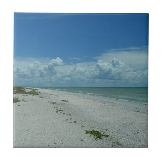 Florida Beach Paradise Photograph Tile (Front)