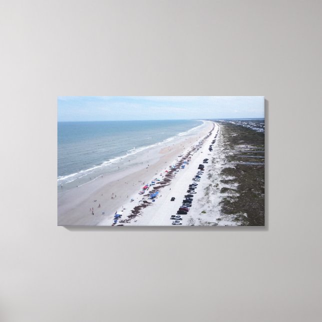 Florida Beach Photograph Anastasia Island Canvas Print (Front)