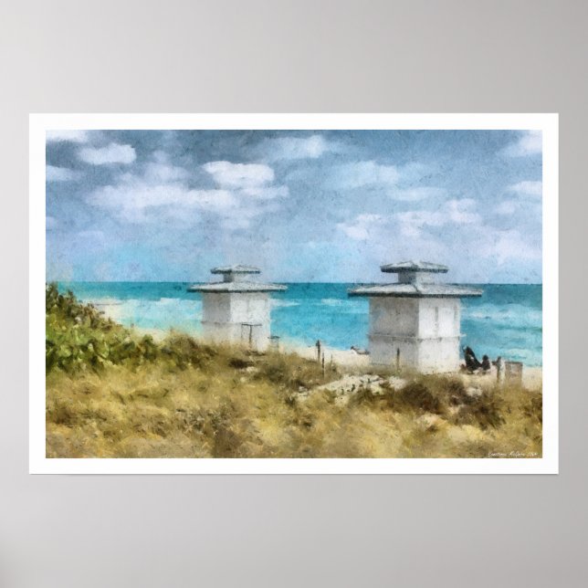 Florida Beach Poster Print (Front)