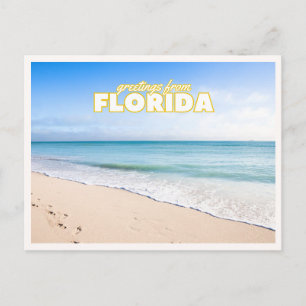 Florida Beach Retro Vintage Travel Souvenir Postcard
