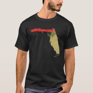 Florida  Black Pride Pan African Flag Home Hometow T-Shirt