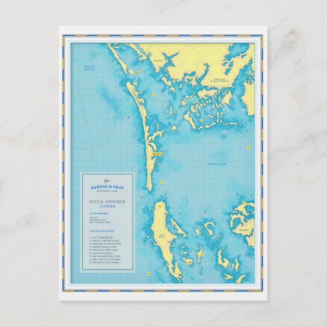  Florida - Boca Grande Marina Vintage Postcard (Front)