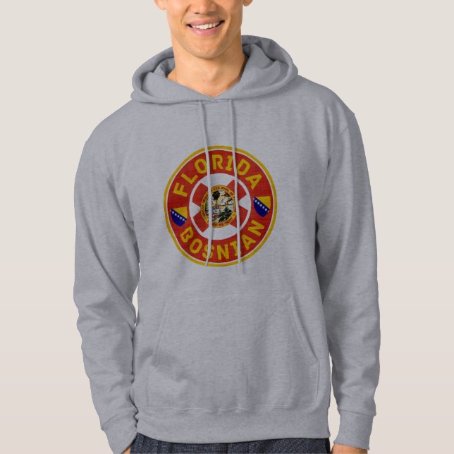 Florida Bosnian American Hooded Top (Front)
