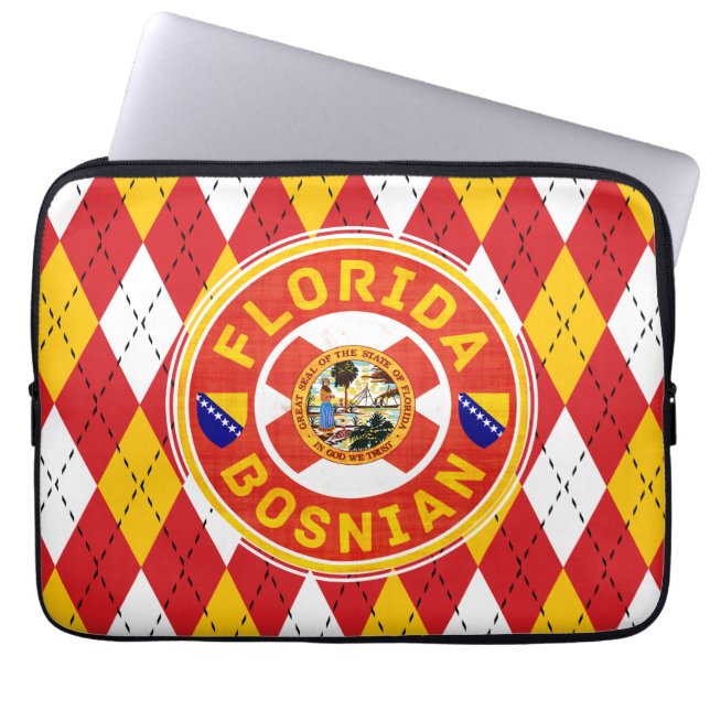 Florida Bosnian American Laptop Cover (Front)