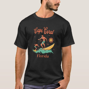 Florida Cape Coral FL Surfer Surfing Fishing Board T-Shirt