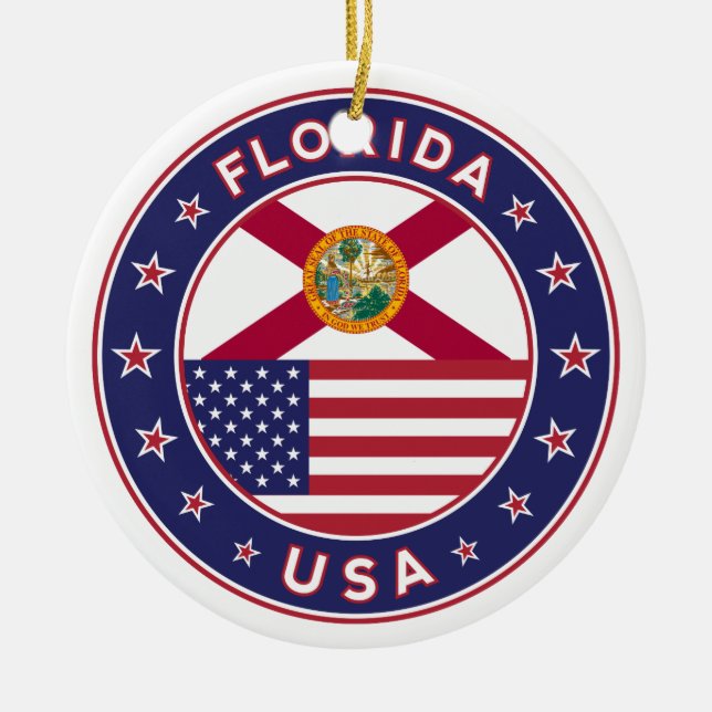 Florida Ceramic Tree Decoration (Front)