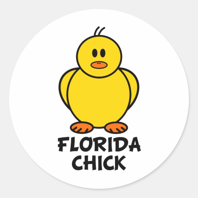 Florida Chick Classic Round Sticker (Front)