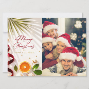 Florida Christmas Family Photo Holiday Card