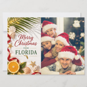 Florida Christmas Family Photo Holiday Card