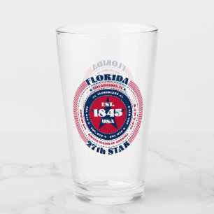 Florida Circular Typography Design Glass