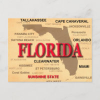Florida Cities And Towns State Pride Map