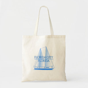Florida City Coastal Nautical Sailing Sailor Tote Bag