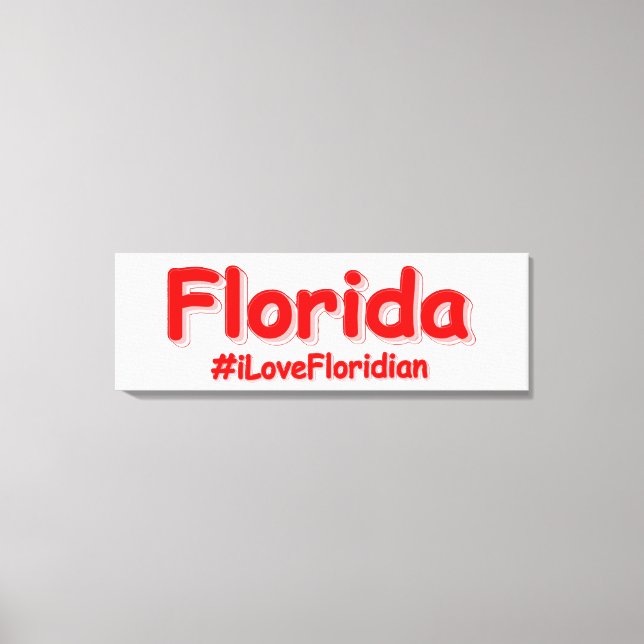 "Florida " Cute Design. Buy Now Canvas Print (Front)