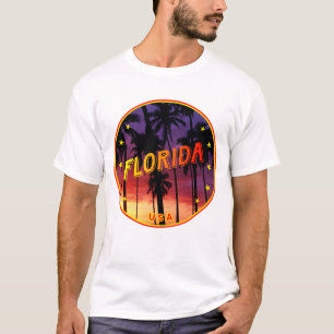 Florida design with Florida sunset and palmtrees T-Shirt