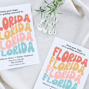 Florida Destination Wedding Photo Save the Date
