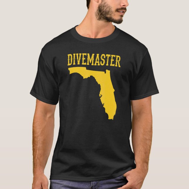 Florida Divemaster Scuba Diving Instructor Dive Fl T-Shirt (Front)