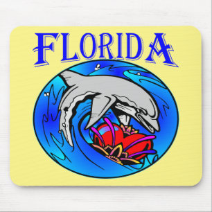 Florida Dolphin & Heart #USAPatriotGraphics © Mouse Pad