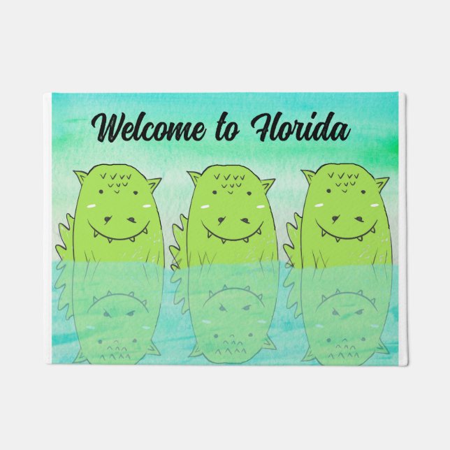Florida Doormat with Alligators (Front)