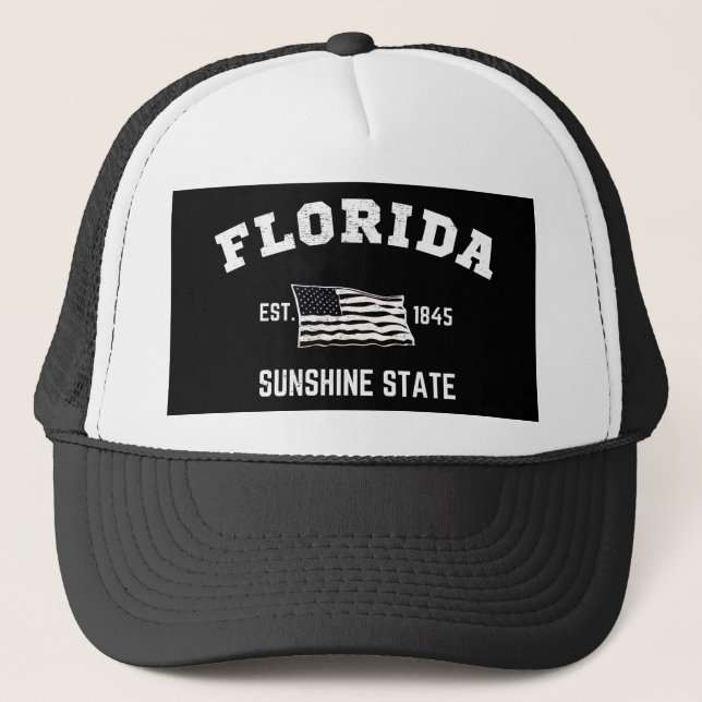 Florida  Est, 1845 Sunshine State Trucker Hat (Front)