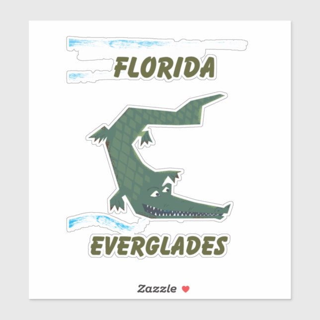 Florida Everglades Alligator vacation art. (Sheet)